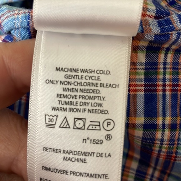 RALPH LAUREN POLO MENS CLASSIC FIT PLAID OXFORD BUTTON SHIRT w/ STRETCH SZ M - Picture 9 of 9